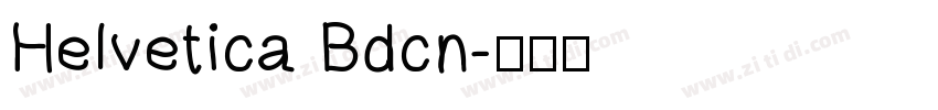 Helvetica Bdcn字体转换